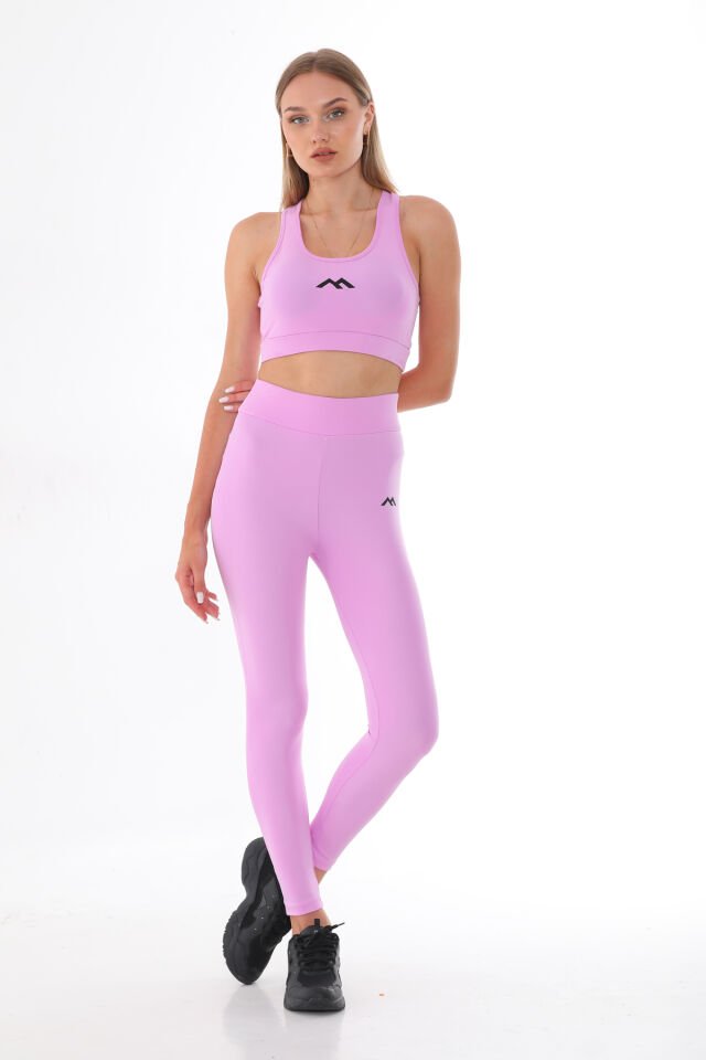 Kadın Bady Takım Pedli Sukuba Kumaş Rahat Esnek Spor / Pembe